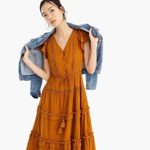 J. Crew Point Sur flutter-sleeve midi dress